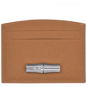 Longchamp Le Roseau Card holder - Leather Natural | 6703-EHYRW