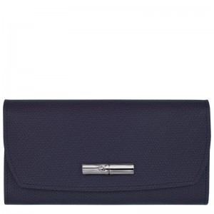 Longchamp Le Roseau Continental wallet - Leather Bilberry | 9738-YJLWM