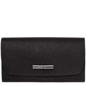 Longchamp Le Roseau Continental wallet - Leather Siyah | 9405-YCAUD