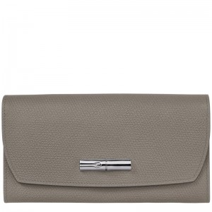 Longchamp Le Roseau Continental wallet - Leather Turtledove | 6542-MIWFP