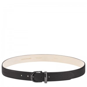 Longchamp Le Roseau Essential Ladies' belt - Leather Siyah | 7018-AKLBX