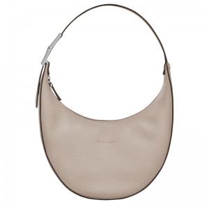 Longchamp Le Roseau Essential M Hobo bag - Leather Clay | 1584-UIXWF