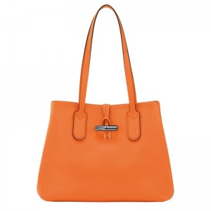 Longchamp Le Roseau Essential M Tote bag - Leather Turuncu | 5861-AVQYP