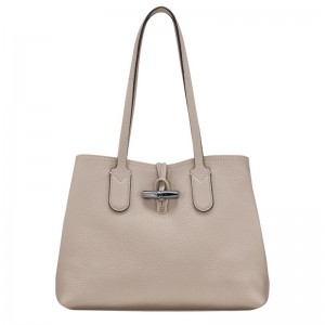 Longchamp Le Roseau Essential M Tote bag - Leather Clay | 8037-FSGYK