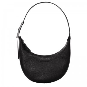 Longchamp Le Roseau Essential S Hobo bag - Leather Siyah | 8241-AORPH