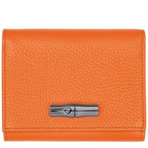 Longchamp Le Roseau Essential Wallet - Leather Turuncu | 7498-RDEVG