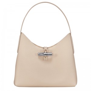 Longchamp Le Roseau M Hobo bag - Leather Paper | 9064-GSXMA