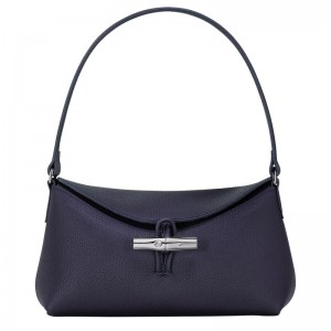 Longchamp Le Roseau S Hobo bag - Leather Bilberry | 5293-HSTGX