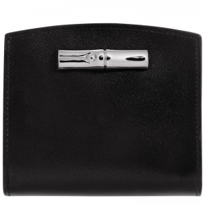 Longchamp Le Roseau Wallet - Leather Siyah | 4017-PXYCF