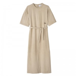 Longchamp Leather long dress - Leather Linen | 3581-RPSBH