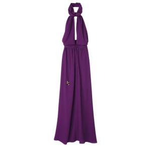 Longchamp Long dress - Crepe Violet | 2097-TKZMO