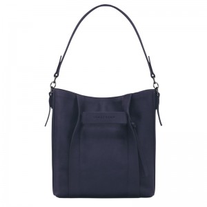 Longchamp Longchamp 3D M Hobo bag - Leather Bilberry | 9018-HOVTX