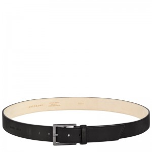 Longchamp Longchamp 3D Men's belt - Leather Siyah | 6029-RDVHU