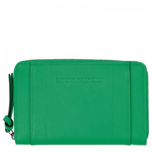 Longchamp Longchamp 3D Wallet - Leather Yeşil | 9862-KFSXZ