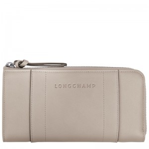 Longchamp Longchamp 3D Zip around wallet - Leather Clay | 6541-BDGYE