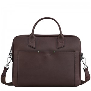 Longchamp Longchamp sur Seine Briefcase - Leather Mocha | 3640-NMCXD