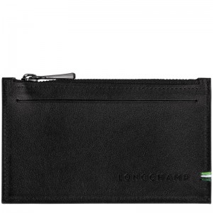 Longchamp Longchamp sur Seine Coin purse - Leather Siyah | 9461-XTKCV