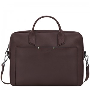 Longchamp Longchamp sur Seine M Briefcase - Leather Mocha | 4976-AEDIV