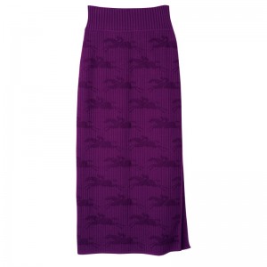 Longchamp Midi skirt - Knit Violet | 7283-APCLR