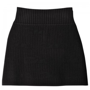 Longchamp Skirt - Knit Siyah | 2908-NATOW