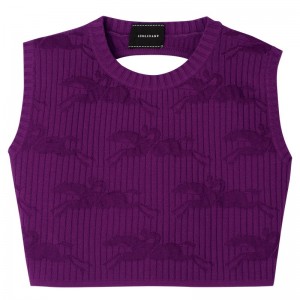 Longchamp Sleeveless top - Knit Violet | 3207-SDUFB