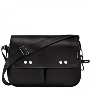 Longchamp Très Paris M Crossbody bag - Leather Siyah | 7281-ADYEW