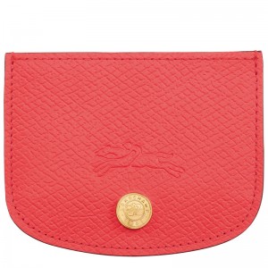 Longchamp épure Card holder - Leather Strawberry | 4596-OPEUR