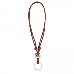 Longchamp Épure Key ring - Leather Kahverengi | 9416-DELAI