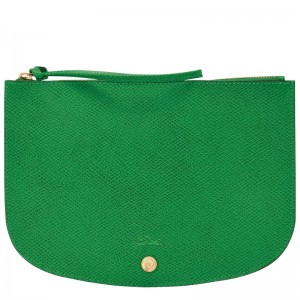 Longchamp Épure Pouch - Leather Yeşil | 3184-FUZGL