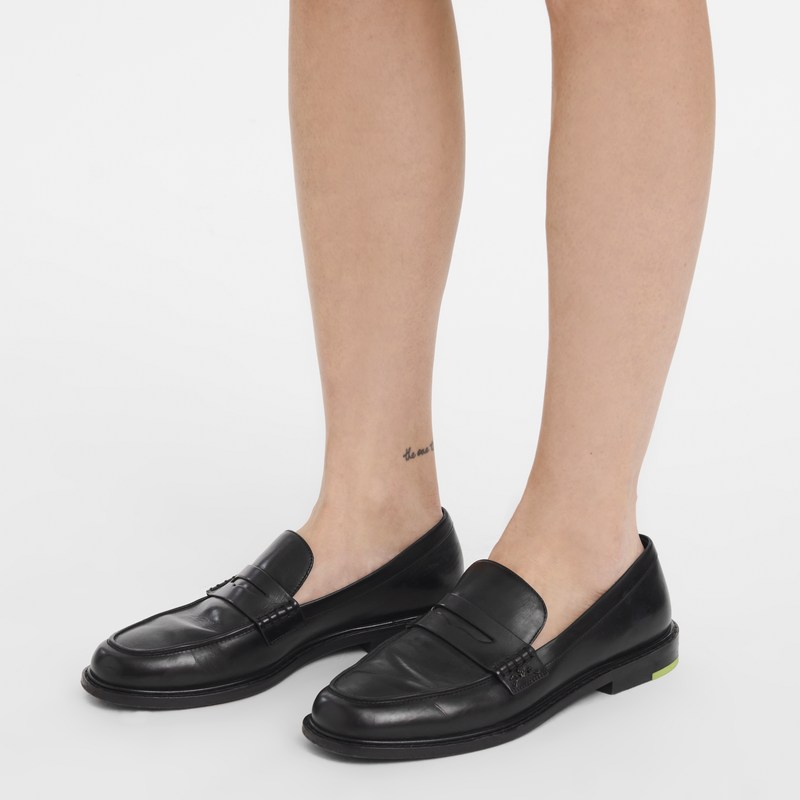 Longchamp Au Sultan Loafer - Leather Siyah | 2976-MXUKZ