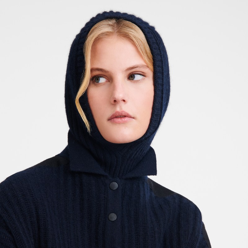 Longchamp Balaclava - Knit Lacivert | 7954-JTYVQ