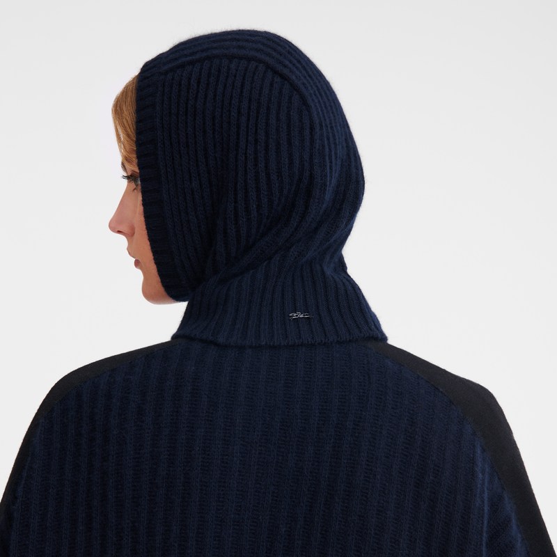 Longchamp Balaclava - Knit Lacivert | 7954-JTYVQ