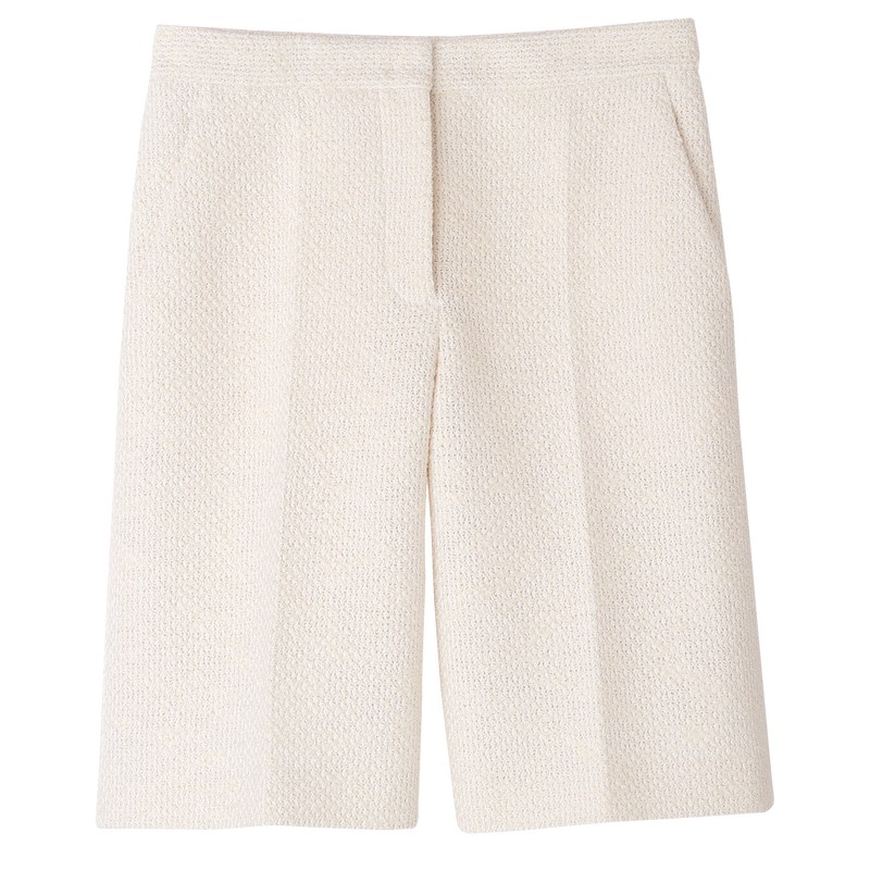 Longchamp Bermuda shorts - Bouclé Ecru | 1362-CQXFI