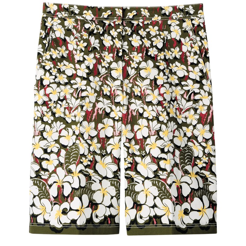 Longchamp Bermuda shorts - Gabardine Haki | 8192-RAFZL