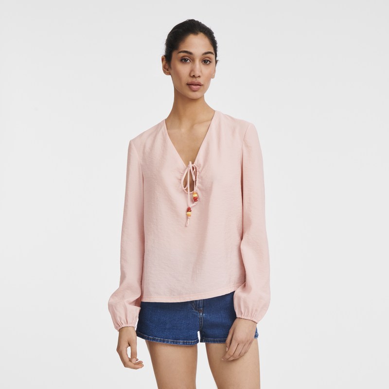 Longchamp Blouse - Crepe Nude | 2784-IZHVF