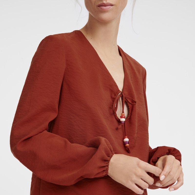 Longchamp Blouse - Crepe Sienna | 5982-AYNFD