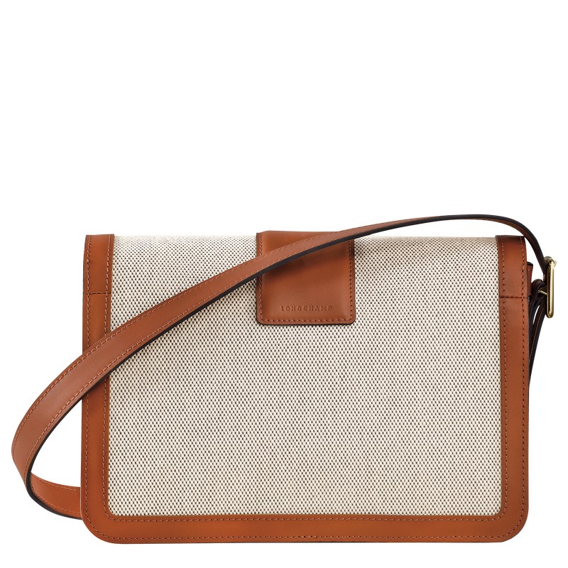 Longchamp Box-Trot M Crossbody bag - Canvas Cognac | 4678-JGPTE