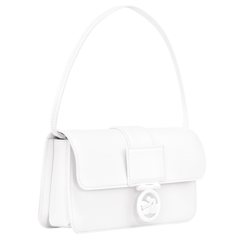 Longchamp Box-Trot M Shoulder bag - Leather Beyaz | 0193-POHEI