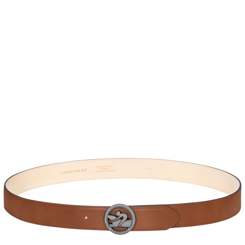 Longchamp Box-Trot Men\'s belt - Leather Cognac | 7284-THLKQ