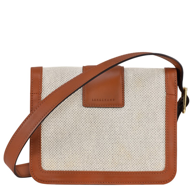 Longchamp Box-Trot S Crossbody bag - Canvas Cognac | 1048-GUVFO