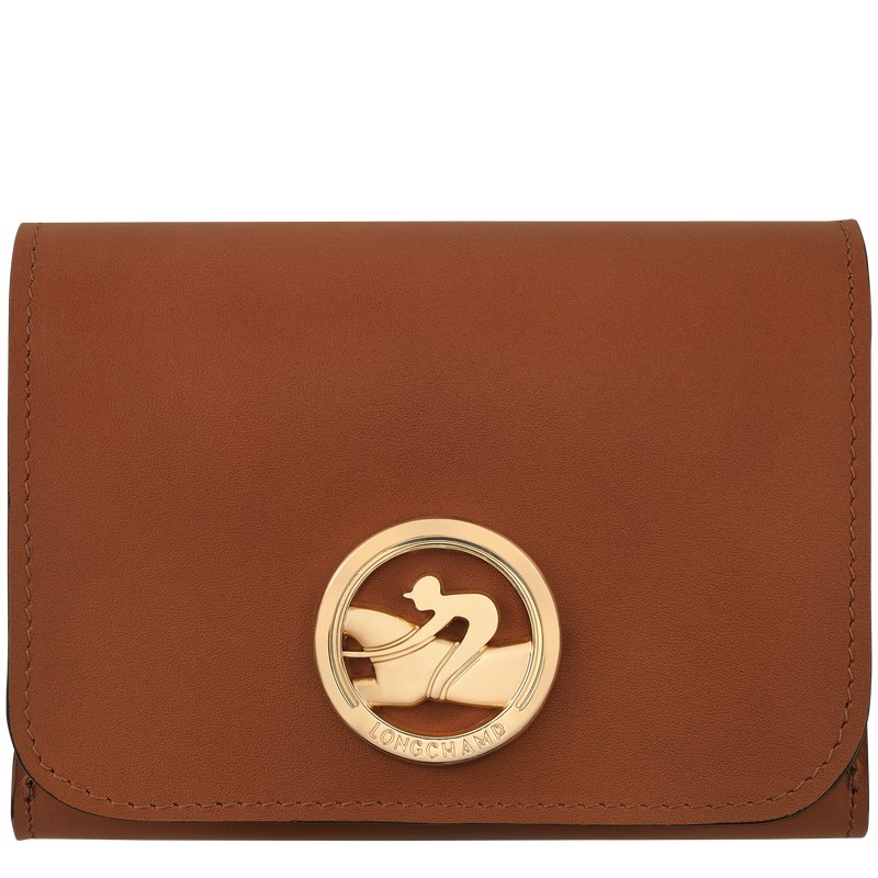 Longchamp Box-Trot Wallet - Leather Cognac | 1867-LADVX