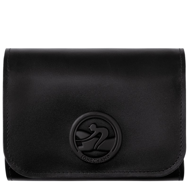 Longchamp Box-Trot Wallet - Leather Siyah | 7052-QNWSI