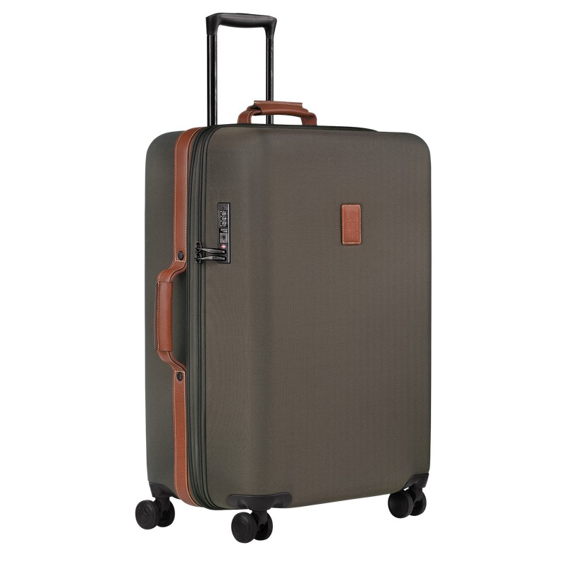 Longchamp Boxford L Suitcase - Recycled canvas Kahverengi | 6419-IRXUY