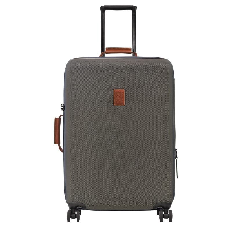 Longchamp Boxford L Suitcase - Recycled canvas Kahverengi | 6419-IRXUY