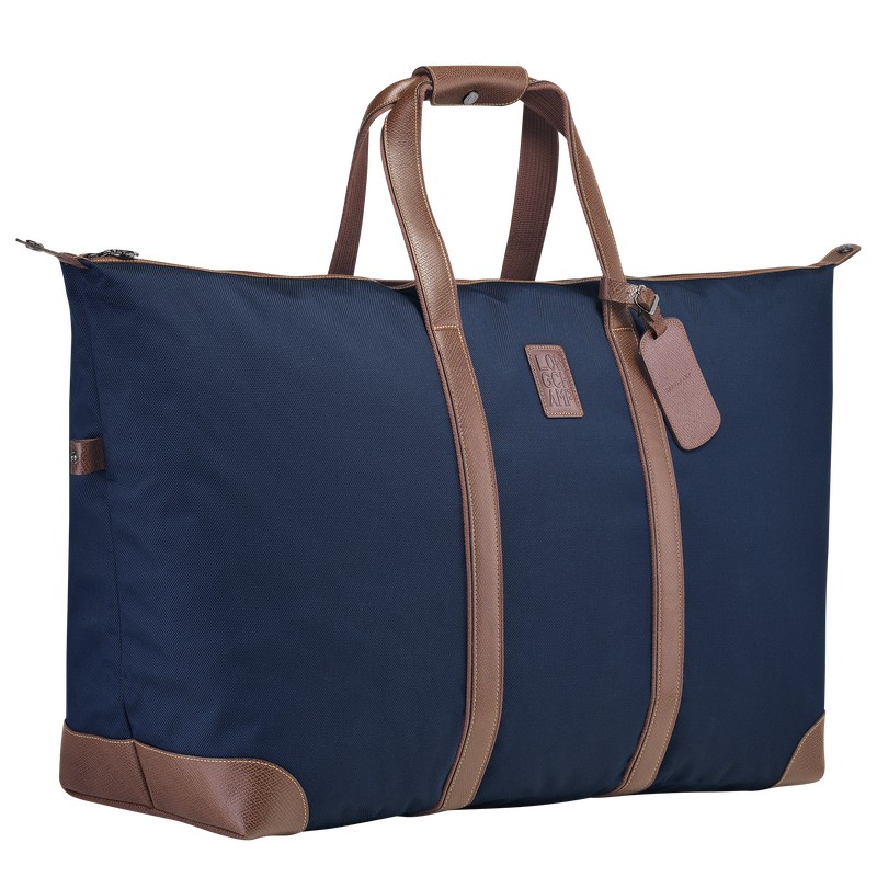 Longchamp Boxford L Travel bag - Recycled canvas Mavi | 3509-VUSDK