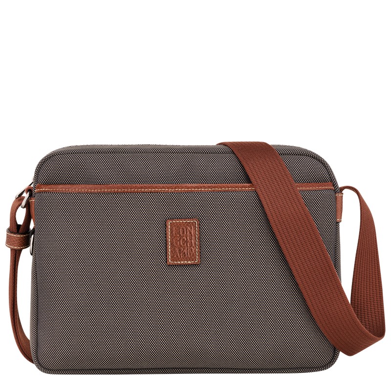 Longchamp Boxford M Camera bag - Recycled canvas Kahverengi | 9146-EVIXF