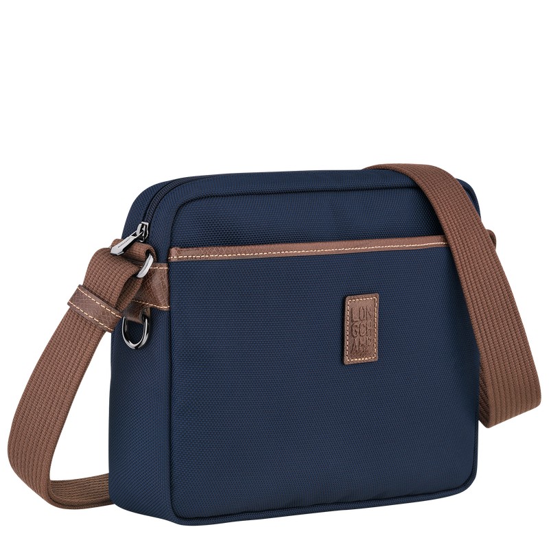 Longchamp Boxford M Camera bag - Recycled canvas Mavi | 8063-IAEBM