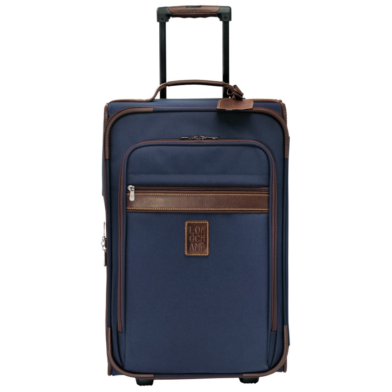 Longchamp Boxford M Suitcase - Recycled canvas Mavi | 0376-RQLSJ