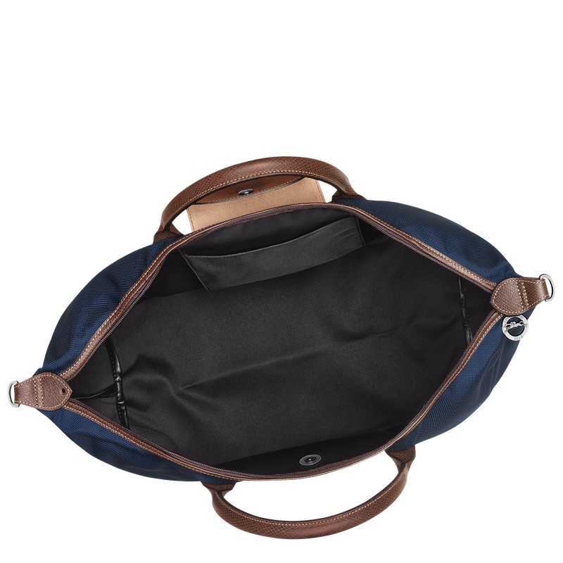 Longchamp Boxford M Travel bag - Recycled canvas Mavi | 8153-JAFUB