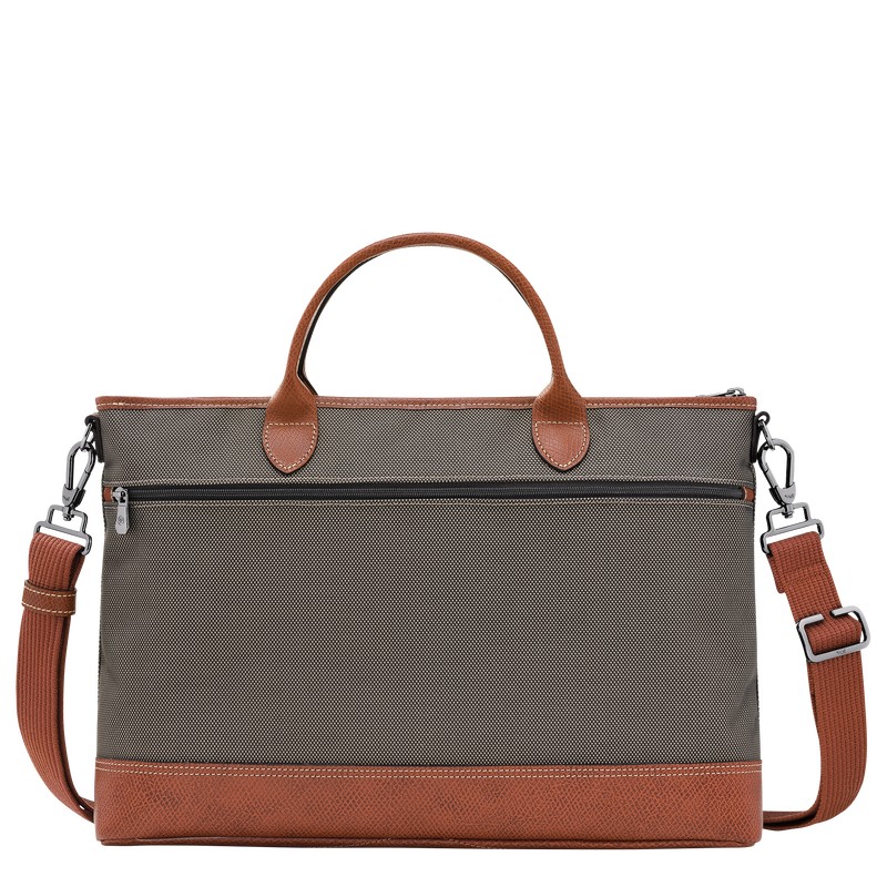 Longchamp Boxford S Briefcase - Recycled canvas Kahverengi | 5872-SPVEX